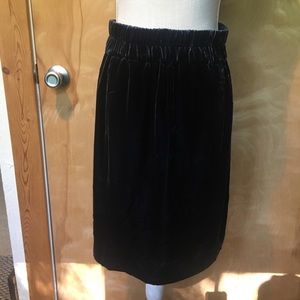 J Crew Velvet Smoky Blue Skirt